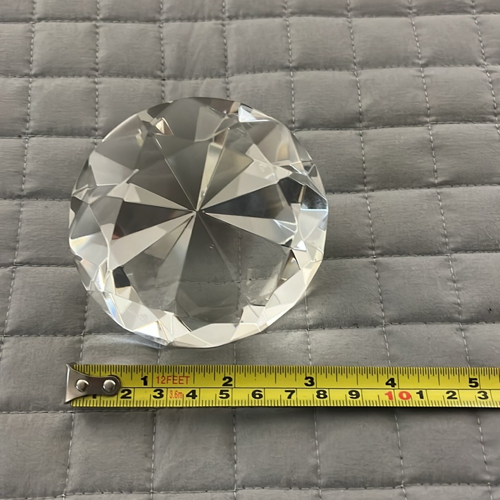 Elegant Crystal Diamond Paperweight - Picture 4 of 4